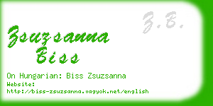 zsuzsanna biss business card
